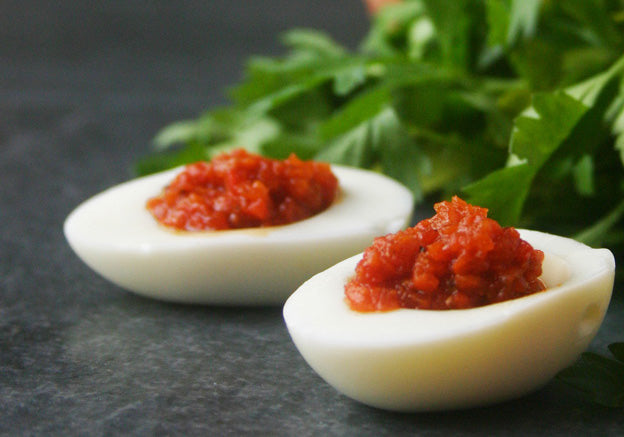 Turkish Roasted Red Pepper Eggs
      
      
      
        &ndash; Haylie Pomroy