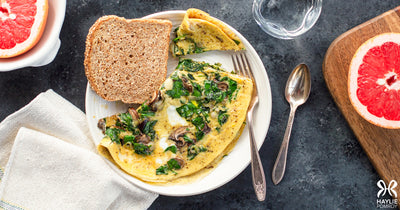 Mushroom & Spinach Omelette (Omelet) - Mushroom & Spinach Omelette (Omelet)