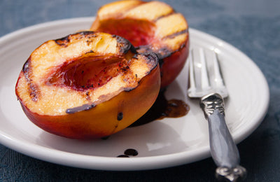 Grilled Stone Fruits with Balsamic and Black Pepper Syrup - Grilled Stone Fruits with Balsamic and Black Pepper Syrup