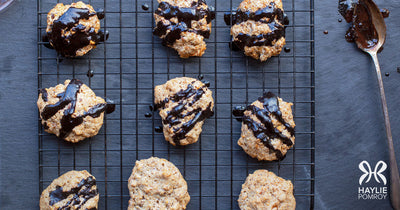 Hazelnut Cookies with Chocolate Drizzle - Hazelnut Cookies with Chocolate Drizzle