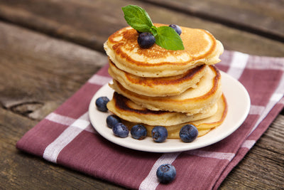 Oatmeal-Almond Berry Pancakes - Oatmeal-Almond Berry Pancakes