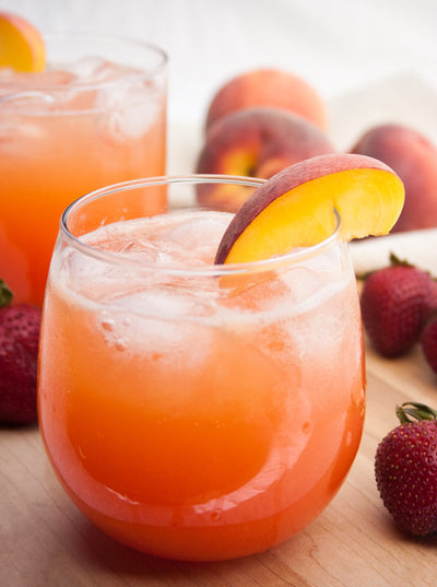 Peach-Strawberry Lemonade Spritzer - Peach-Strawberry Lemonade Spritzer