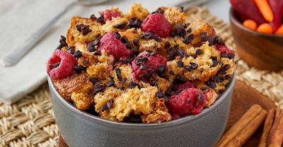 Raspberry Cacao Slow Cooker Bread Pudding - Raspberry Cacao Slow Cooker Bread Pudding