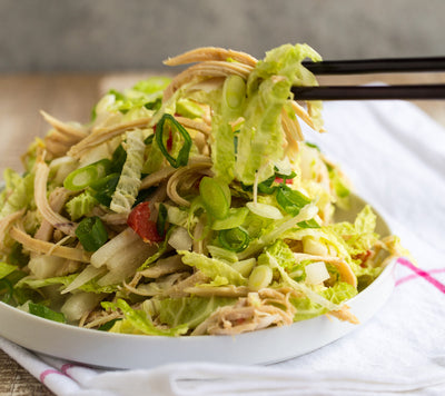 Shredded Chicken Salad with Asian Ginger Sauce - Shredded Chicken Salad with Asian Ginger Sauce