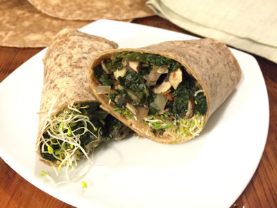 Making the Most of your Time in the Gym and Kitchen with my Spinach Mushroom Wrap - Making the Most of your Time in the Gym and Kitchen with my Spinach Mushroom Wrap